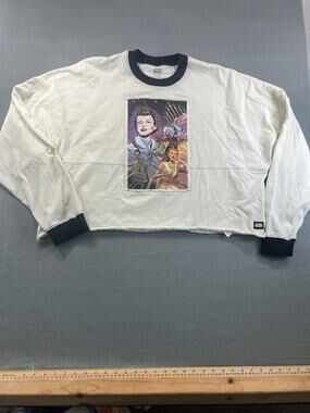 Star Wars Women's Spirit Jersey Cropped Long Sleeve Sweater 2XL White